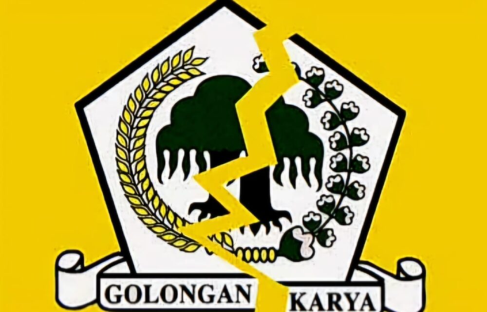 Ilustrasi Perpecahan Ditubuh Partai Golkar Yang Merasa Tidak Puas Atas Kepemimpinan Bahlil Lahadalia.
