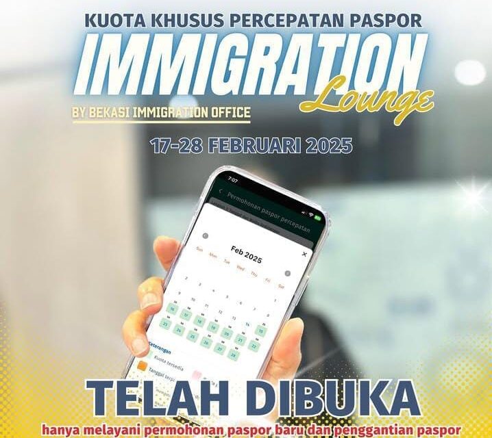 Istimewa, Kuota Khusus Percepatan Paspor Di Kantor Imigrasi Kelas I Non Tpi Bekasi