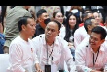 Presiden Ke-7 Ri Joko Widodo (Jokowi) Bersama Ketua Umum Projo Sekaligus Menteri Koperasi Budi Arie Didampingi Bendahara Umum Projo Panel Barus.