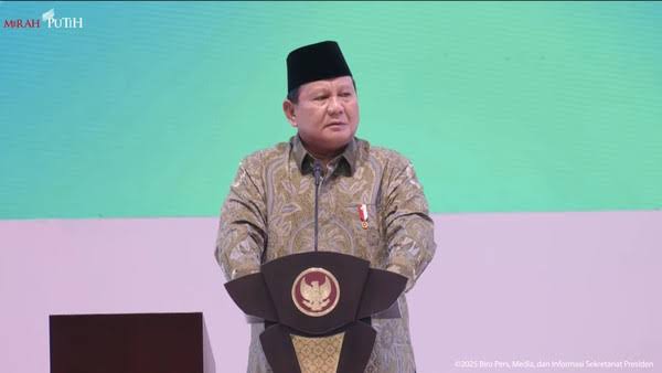 Presiden Indonesia Prabowo Subianto.