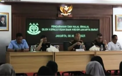 Mantul, Kejari Jakarta Barat Gelar Pengarahan dan Halal Bihalal Pasca Libur Lebaran