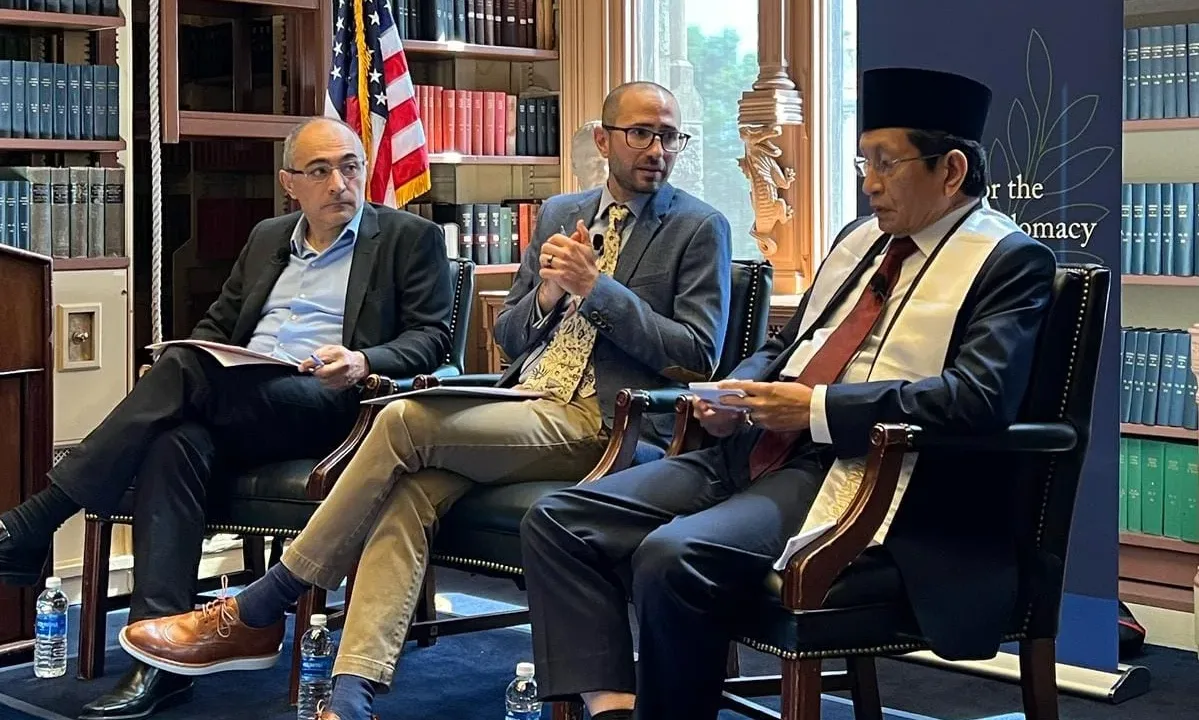 Menag Nasaruddin Umar Sampaikan Gagasan Moderasi Beragama dan Ekoteologi di Georgetown University