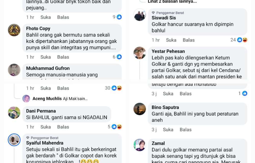 Golkar Bergejolak: Dukungan Netizen Meluas Untuk Ganti Bahlil, Munaslub Disebut Didukung Istana