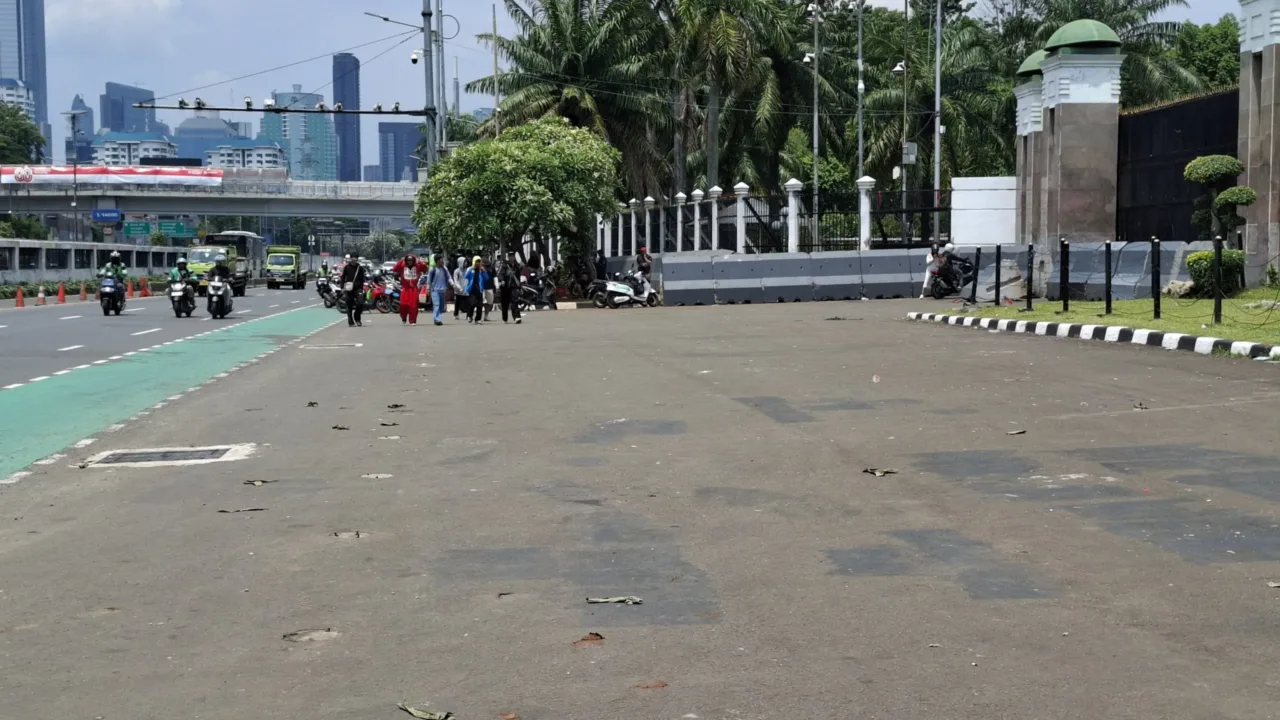 Situasi Terkini di Depan DPR RI, Terlihat Sepi 