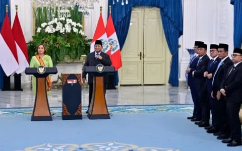 Mentan Amran Dampingi Presiden Prabowo Dalam Pertemuan Bilateral Dengan Peru