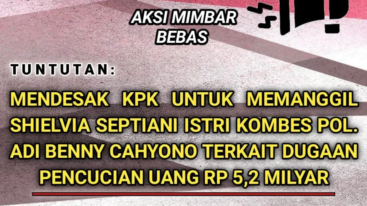 GEMAH Desak KPK Periksa Shielvia Septiani, Istri Dirlantas Polda Jambi, Terkait Dugaan Pencucian Uang Rp5,2 Miliar