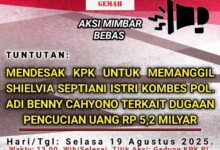 Gemah Desak Kpk Periksa Shielvia Septiani, Istri Dirlantas Polda Jambi, Terkait Dugaan Pencucian Uang Rp5,2 Miliar
