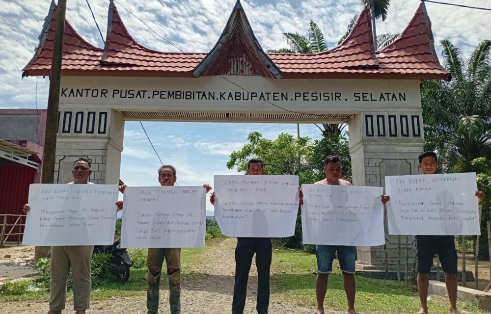 Warga Linggo Sari Baganti Desak Bupati Pesisir Selatan Realisasikan Sarana Olahraga