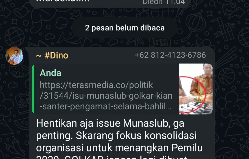 Golkar Di Ujung Munaslub? Obrolan Wa Bikin Gerindra Khawatir Peta 2029