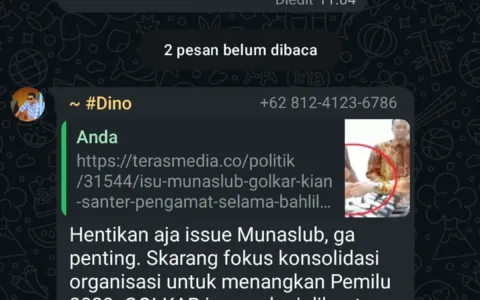 Golkar di Ujung Munaslub? Obrolan WA Bikin Gerindra Khawatir Peta 2029