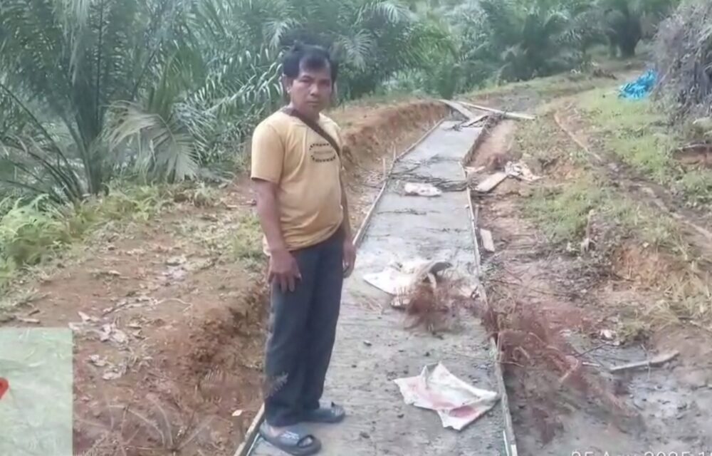 Warga Minta Transparansi, Proyek Jalan Rabat Beton Di Tapian Nauli Diduga Bermasalah