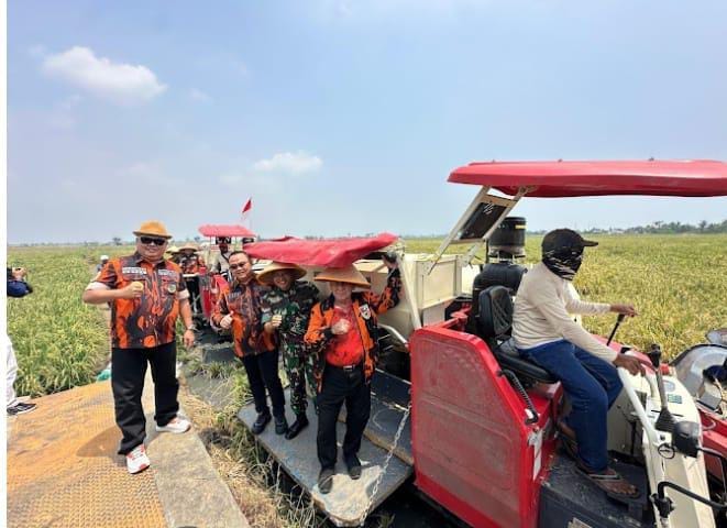 Mpw Pemuda Pancasila Provinsi Banten Panen Raya Padi Bersama Tni Dan Pemkot Serang