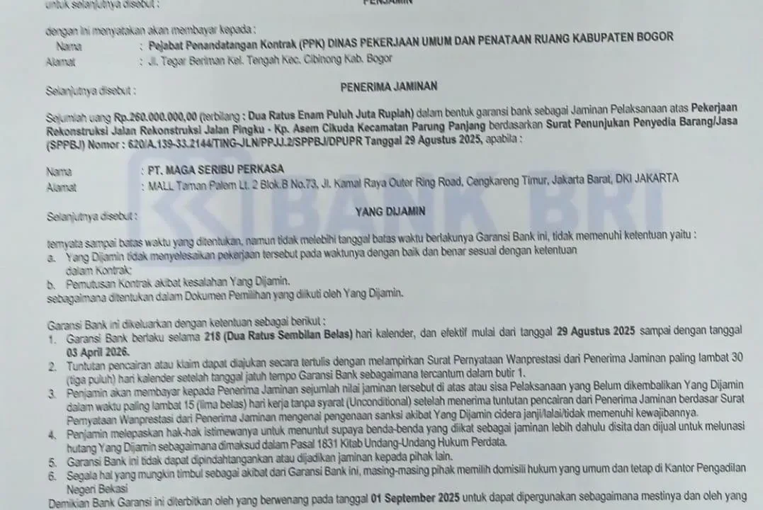 CV Radika dan PT Maga Tersandung Skandal Pemalsuan Dokumen, Pengamat Minta Kejaksaan Bongkar Mafia Proyek di Kabupaten Bogor