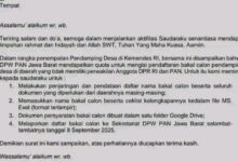 Diduga Jadi Jalur Titipan Parpol, Muncul Beredar Surat Internal Pan Jabar
