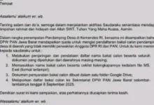 Diduga Jadi Jalur Titipan Parpol, Muncul Beredar Surat Internal PAN Jabar