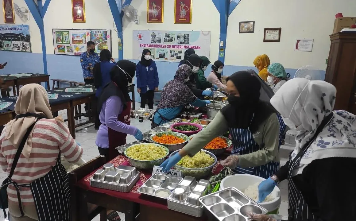 Koramil Gondokusuman dan Polresta Jogjakarta Apresiasi Uji Coba Dapur Sekolah di SDN Ngupasan