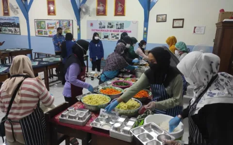 Koramil Gondokusuman dan Polresta Jogjakarta Apresiasi Uji Coba Dapur Sekolah di SDN Ngupasan