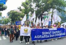 Petani Gelar Aksi Di Kantor Gubernur Sumut, Tuntut Penyelesaian Konflik Agraria