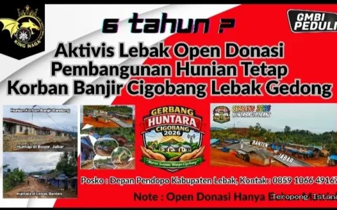 Negara Absen Enam Tahun, GMBI Lebak Buka Donasi untuk Warga Cigobang