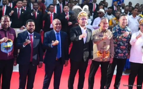 Yoti Gire Nahkodai HIPMI Papua Tengah 2026–2029, Yusak Tebay Beri Dukungan