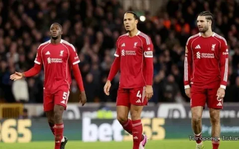 Liverpool Gagal Menang, Kekalahan di Detik-detik Akhir Lawan Wolves