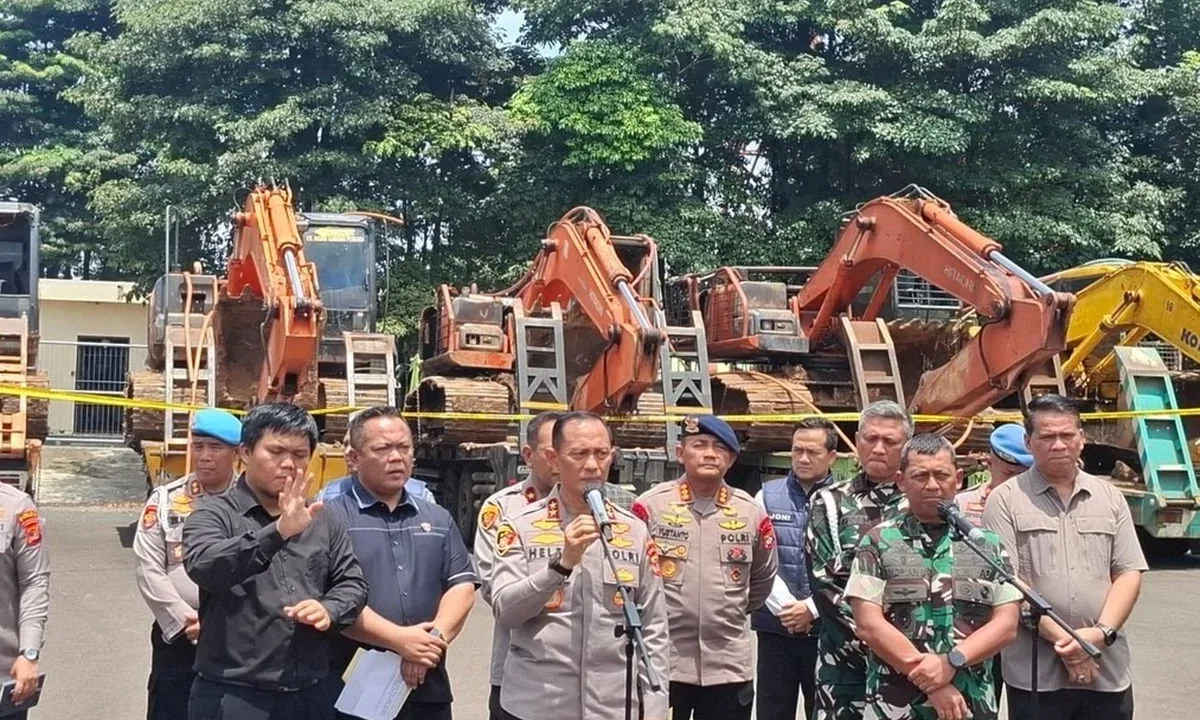 Polda Lampung Bongkar Tambang Emas Ilegal, Negara Rugi Rp1,3 Triliun