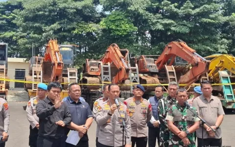 Polda Lampung Bongkar Tambang Emas Ilegal, Negara Rugi Rp1,3 Triliun