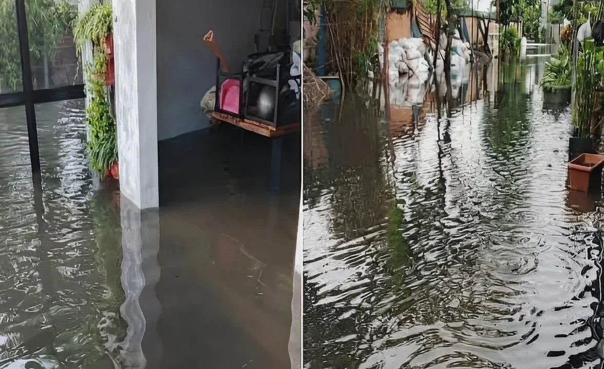 Sungai Menyempit di Batas Podomoro Park, Warga D’Amerta Residence Kebanjiran