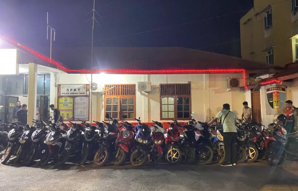 Operasi Kryd Polda Pbd Dan Polresta Sorong Kota Amankan 26 Unit Motor Diduga Hasil Curanmor