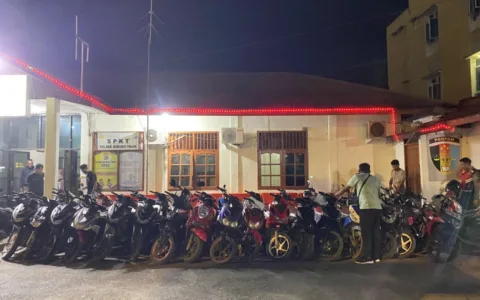 Operasi KRYD Polda PBD dan Polresta Sorong Kota Amankan 26 Unit Motor Diduga Hasil Curanmor