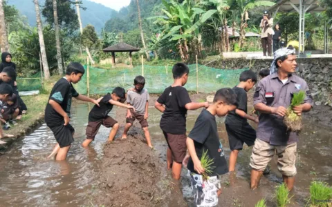 53 Siswa SDN 09 Lenteng Agung Ikuti Perkemahan Pramuka di Wisata Alam Pangrango