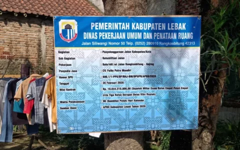 GAMMA: PUPR Lebak Lemah Awasi Proyek Jalan Senilai Rp10,6 Miliar