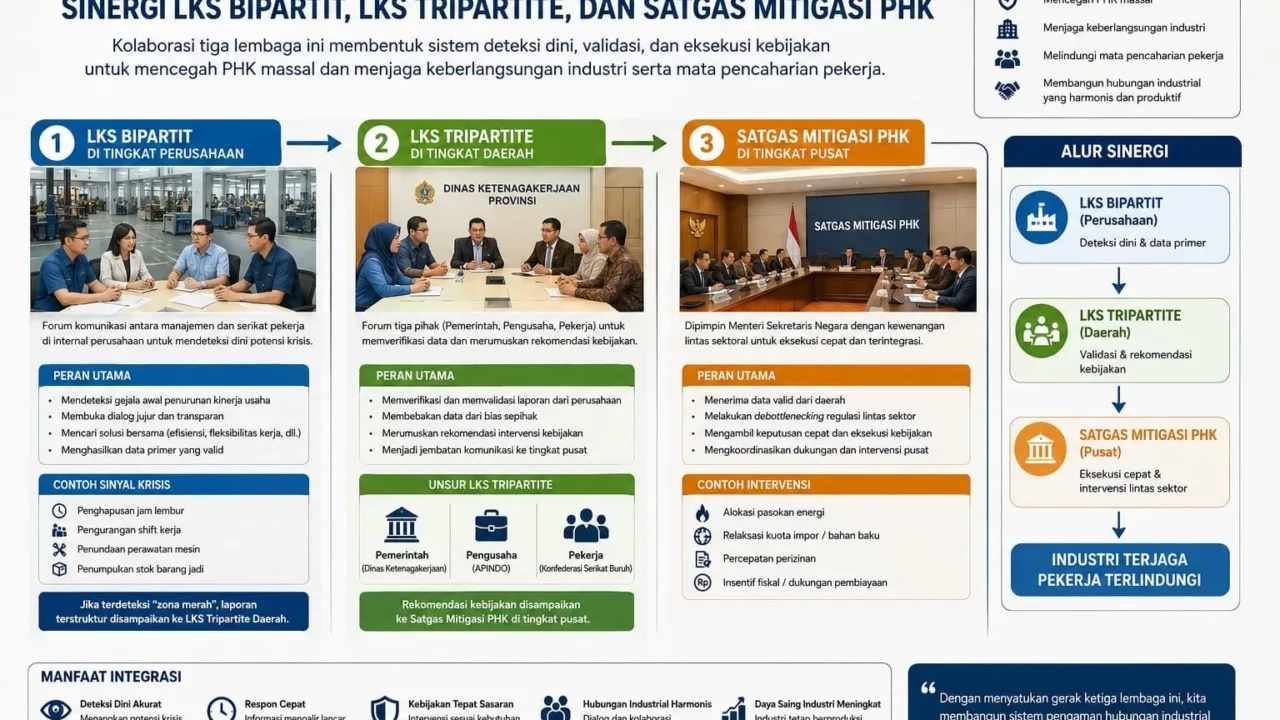 Menganyam Jaring Pengaman Industri: Sinergi LKS Bipartit, LKS Tripartite, dan Satgas Mitigasi PHK
