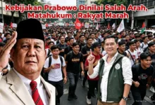 Kebijakan Presiden Prabowo Dinilai Salah Arah, Matahukum: Rakyat Marah
