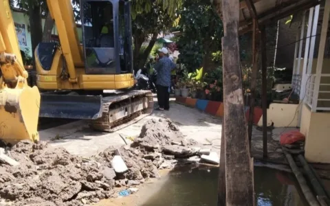 Tirtanadi Lakukan Perawatan JDU di Jalan Purwo Delitua, Pelanggan Diminta Tampung Air