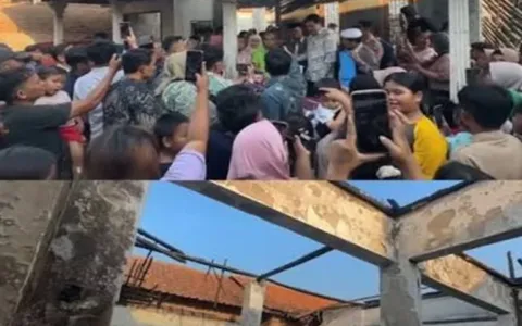 Rumah dan Toko Sembako Ludes Terbakar, Jaelani Terharu Didatangi Bupati Lucky Hakim